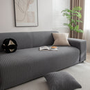 3D Grid Jacquard Sofa Cover, High Stretch Plush Waffle Couch Slipcover with Tie Straps by Slipcover KAS™