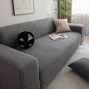 3D Grid Jacquard Sofa Cover, High Stretch Plush Waffle Couch Slipcover with Tie Straps by Slipcover KAS™