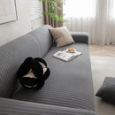 3D Grid Jacquard Sofa Cover, High Stretch Plush Waffle Couch Slipcover with Tie Straps by Slipcover KAS™