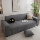 3D Grid Jacquard Sofa Cover, High Stretch Plush Waffle Couch Slipcover with Tie Straps by Slipcover KAS™
