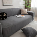 3D Grid Jacquard Sofa Cover, High Stretch Plush Waffle Couch Slipcover with Tie Straps by Slipcover KAS™