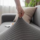 3D Grid Jacquard Sofa Cover, High Stretch Plush Waffle Couch Slipcover with Tie Straps by Slipcover KAS™