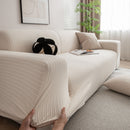 3D Grid Jacquard Sofa Cover, High Stretch Plush Waffle Couch Slipcover with Tie Straps by Slipcover KAS™
