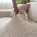3D Grid Jacquard Sofa Cover, High Stretch Plush Waffle Couch Slipcover with Tie Straps by Slipcover KAS™