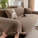Elastic Stretch Sofa Cover Slipcover, Soft Plush Bubble Textured Jacquard Couch Cover