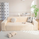 High Stretch Embossed Geometric Slipcover for Couch, Cozy Plush Fleece Couch Cover by Slipcover KAS™