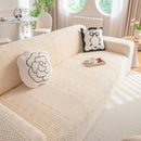 High Stretch Embossed Geometric Slipcover for Couch, Cozy Plush Fleece Couch Cover by Slipcover KAS™