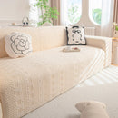 High Stretch Embossed Geometric Slipcover for Couch, Cozy Plush Fleece Couch Cover by Slipcover KAS™