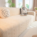 High Stretch Embossed Geometric Slipcover for Couch, Cozy Plush Fleece Couch Cover by Slipcover KAS™