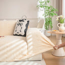 High Stretch Embossed Geometric Slipcover for Couch, Cozy Plush Fleece Couch Cover by Slipcover KAS™