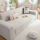 High Stretch Embossed Geometric Slipcover for Couch, Cozy Plush Fleece Couch Cover by Slipcover KAS™