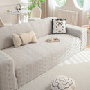 High Stretch Embossed Geometric Slipcover for Couch, Cozy Plush Fleece Couch Cover by Slipcover KAS™