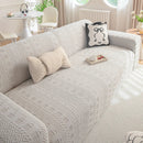 High Stretch Embossed Geometric Slipcover for Couch, Cozy Plush Fleece Couch Cover by Slipcover KAS™