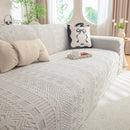 High Stretch Embossed Geometric Slipcover for Couch, Cozy Plush Fleece Couch Cover by Slipcover KAS™