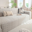 High Stretch Embossed Geometric Slipcover for Couch, Cozy Plush Fleece Couch Cover by Slipcover KAS™