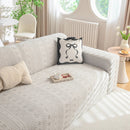 High Stretch Embossed Geometric Slipcover for Couch, Cozy Plush Fleece Couch Cover by Slipcover KAS™