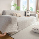 High Stretch Embossed Geometric Slipcover for Couch, Cozy Plush Fleece Couch Cover by Slipcover KAS™