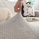 High Stretch Embossed Geometric Slipcover for Couch, Cozy Plush Fleece Couch Cover by Slipcover KAS™