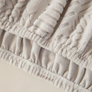 High Stretch Embossed Geometric Slipcover for Couch, Cozy Plush Fleece Couch Cover by Slipcover KAS™