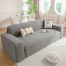 High Stretch Embossed Geometric Slipcover for Couch, Cozy Plush Fleece Couch Cover by Slipcover KAS™