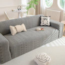 High Stretch Embossed Geometric Slipcover for Couch, Cozy Plush Fleece Couch Cover by Slipcover KAS™