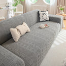 High Stretch Embossed Geometric Slipcover for Couch, Cozy Plush Fleece Couch Cover by Slipcover KAS™