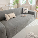 High Stretch Embossed Geometric Slipcover for Couch, Cozy Plush Fleece Couch Cover by Slipcover KAS™