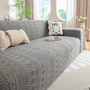 High Stretch Embossed Geometric Slipcover for Couch, Cozy Plush Fleece Couch Cover by Slipcover KAS™