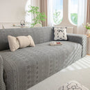 High Stretch Embossed Geometric Slipcover for Couch, Cozy Plush Fleece Couch Cover by Slipcover KAS™