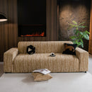 High Stretch Couch Slipcover with Abstract Stripe, Washable Non-Slip Cover for Dogs by Slipcover KAS™