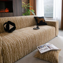 High Stretch Couch Slipcover with Abstract Stripe, Washable Non-Slip Cover for Dogs by Slipcover KAS™