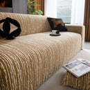 High Stretch Couch Slipcover with Abstract Stripe, Washable Non-Slip Cover for Dogs by Slipcover KAS™
