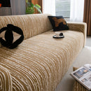 High Stretch Couch Slipcover with Abstract Stripe, Washable Non-Slip Cover for Dogs by Slipcover KAS™