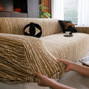 High Stretch Couch Slipcover with Abstract Stripe, Washable Non-Slip Cover for Dogs by Slipcover KAS™