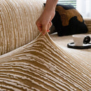 High Stretch Couch Slipcover with Abstract Stripe, Washable Non-Slip Cover for Dogs by Slipcover KAS™