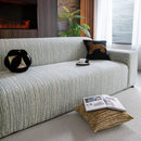 High Stretch Couch Slipcover with Abstract Stripe, Washable Non-Slip Cover for Dogs by Slipcover KAS™