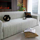 High Stretch Couch Slipcover with Abstract Stripe, Washable Non-Slip Cover for Dogs by Slipcover KAS™