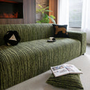 High Stretch Couch Slipcover with Abstract Stripe, Washable Non-Slip Cover for Dogs by Slipcover KAS™