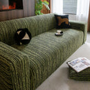 High Stretch Couch Slipcover with Abstract Stripe, Washable Non-Slip Cover for Dogs by Slipcover KAS™