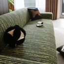 High Stretch Couch Slipcover with Abstract Stripe, Washable Non-Slip Cover for Dogs by Slipcover KAS™