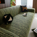 High Stretch Couch Slipcover with Abstract Stripe, Washable Non-Slip Cover for Dogs by Slipcover KAS™