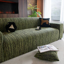 High Stretch Couch Slipcover with Abstract Stripe, Washable Non-Slip Cover for Dogs by Slipcover KAS™