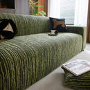 High Stretch Couch Slipcover with Abstract Stripe, Washable Non-Slip Cover for Dogs by Slipcover KAS™