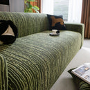 High Stretch Couch Slipcover with Abstract Stripe, Washable Non-Slip Cover for Dogs by Slipcover KAS™