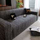 High Stretch Couch Slipcover with Abstract Stripe, Washable Non-Slip Cover for Dogs by Slipcover KAS™