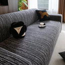 High Stretch Couch Slipcover with Abstract Stripe, Washable Non-Slip Cover for Dogs by Slipcover KAS™