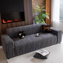 High Stretch Couch Slipcover with Abstract Stripe, Washable Non-Slip Cover for Dogs by Slipcover KAS™