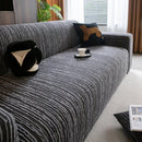 High Stretch Couch Slipcover with Abstract Stripe, Washable Non-Slip Cover for Dogs by Slipcover KAS™
