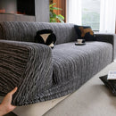 High Stretch Couch Slipcover with Abstract Stripe, Washable Non-Slip Cover for Dogs by Slipcover KAS™