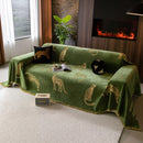 Leopard Sofa Cover Blanket Stylish Furniture Protector Throw for Couches & Loveseats